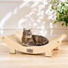 image:imageFUKUMARU Sisal Cat Scratcher Bed Solid Wood Cat Hammock for Indoor Cats  236 Inch Durable Scratching Bed Large Cat Scratch Pad Natural Sisal Hammock Cat Lounger Scratcher for Sleeping BrownBeige