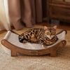 image:imageFUKUMARU Sisal Cat Scratcher Bed Solid Wood Cat Hammock for Indoor Cats  236 Inch Durable Scratching Bed Large Cat Scratch Pad Natural Sisal Hammock Cat Lounger Scratcher for Sleeping BrownBrown