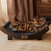 image:imageFUKUMARU Sisal Cat Scratcher Bed Solid Wood Cat Hammock for Indoor Cats  236 Inch Durable Scratching Bed Large Cat Scratch Pad Natural Sisal Hammock Cat Lounger Scratcher for Sleeping BrownBlack