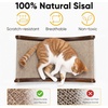 image:imageFUKUMARU Sisal Cat Scratcher Bed Solid Wood Cat Hammock for Indoor Cats  236 Inch Durable Scratching Bed Large Cat Scratch Pad Natural Sisal Hammock Cat Lounger Scratcher for Sleeping BrownBrown