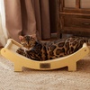 image:imageFUKUMARU Sisal Cat Scratcher Bed Solid Wood Cat Hammock for Indoor Cats  236 Inch Durable Scratching Bed Large Cat Scratch Pad Natural Sisal Hammock Cat Lounger Scratcher for Sleeping BrownBeige