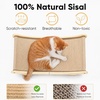image:imageFUKUMARU Sisal Cat Scratcher Bed Solid Wood Cat Hammock for Indoor Cats  236 Inch Durable Scratching Bed Large Cat Scratch Pad Natural Sisal Hammock Cat Lounger Scratcher for Sleeping BrownBeige