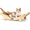 image:imageFUKUMARU Sisal Cat Scratcher Bed Solid Wood Cat Hammock for Indoor Cats  236 Inch Durable Scratching Bed Large Cat Scratch Pad Natural Sisal Hammock Cat Lounger Scratcher for Sleeping BrownBeige
