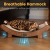 image:imageFUKUMARU Sisal Cat Scratcher Bed Solid Wood Cat Hammock for Indoor Cats  236 Inch Durable Scratching Bed Large Cat Scratch Pad Natural Sisal Hammock Cat Lounger Scratcher for Sleeping BrownBrown