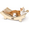 image:imageFUKUMARU Sisal Cat Scratcher Bed Solid Wood Cat Hammock for Indoor Cats  236 Inch Durable Scratching Bed Large Cat Scratch Pad Natural Sisal Hammock Cat Lounger Scratcher for Sleeping BrownBeige