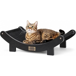 image:imageFUKUMARU Sisal Cat Scratcher Bed Solid Wood Cat Hammock for Indoor Cats  236 Inch Durable Scratching Bed Large Cat Scratch Pad Natural Sisal Hammock Cat Lounger Scratcher for Sleeping BrownBlack