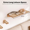 image:imageFUKUMARU Cat Wall Shelves 4 Set Solid Rubber Wood Shelf with Sisal Mat