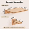 image:imageFUKUMARU Cat Wall Shelves 4 Set Solid Rubber Wood Shelf with Sisal Mat