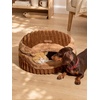image:imageFUKUMARU Cat Cave Bed 2in1 Enclosed Cat Bed for Indoor Cat Cat HideawayBrown