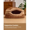 image:imageFUKUMARU Cat Cave Bed 2in1 Enclosed Cat Bed for Indoor Cat Cat HideawayBrown