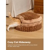 image:imageFUKUMARU Cat Cave Bed 2in1 Enclosed Cat Bed for Indoor Cat Cat HideawayBrown