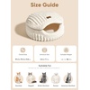 image:imageFUKUMARU Cat Cave Bed 2in1 Enclosed Cat Bed for Indoor Cat Cat HideawayCream
