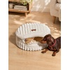 image:imageFUKUMARU Cat Cave Bed 2in1 Enclosed Cat Bed for Indoor Cat Cat HideawayCream