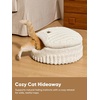 image:imageFUKUMARU Cat Cave Bed 2in1 Enclosed Cat Bed for Indoor Cat Cat HideawayCream